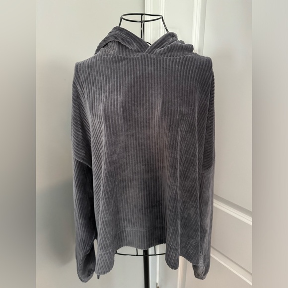NWT Aerie Groove-On Velour Hoodie in Size Large - Picture 5 of 8